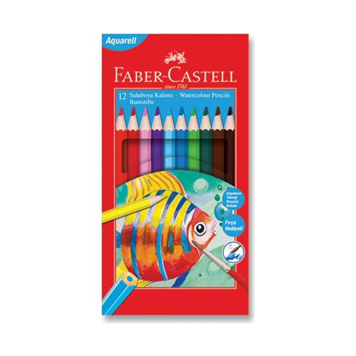Faber-Castell Karton Kutu Aquarel Boya Kalemi 12 Renk 